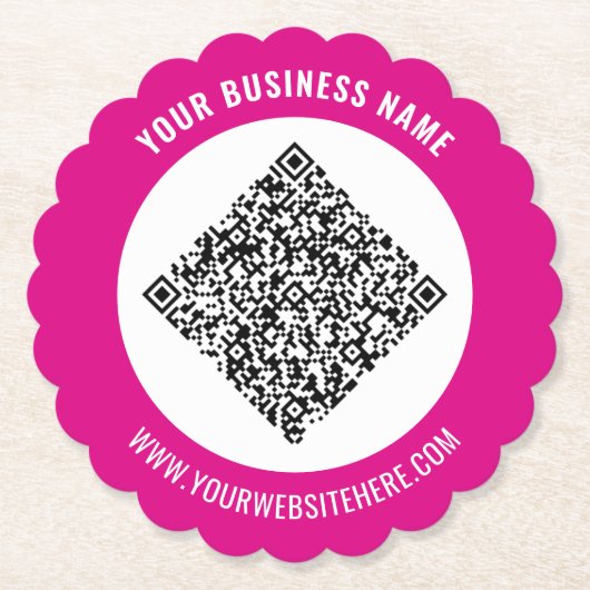 Bespitzelte Werbe-QR-Code-Papieruntersetzer Beispi Untersetzer (Vorderseite)