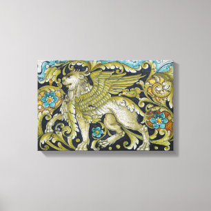 Bespitzte Lavas - Deruta Tile Lion Leinwanddruck