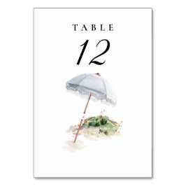 Bespoke Beach Wedding Tischnummer