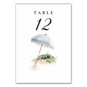 Bespoke Beach Wedding Tischnummer (Vorderseite)