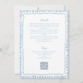 Bespoke Blue Wappen QR UAWG All-in-One Hochzeit Einladung (Rückseite)