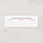 Bespoke Duft persönliche Duftnoten Schnupftabak Mi Mini Visitenkarte (Rückseite)