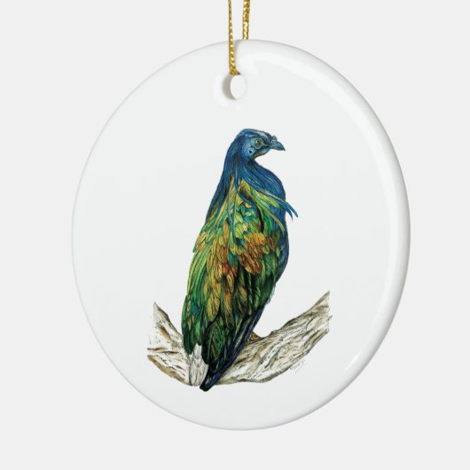 Bespoke Hand bemalt Print Bird Ornament (Links)
