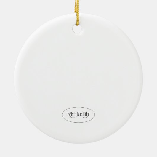 Bespoke Hand bemalt Print Bird Ornament (Hinten)