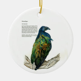 Bespoke Hand bemalt Print Bird Ornament