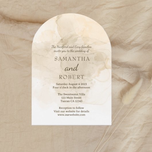 Bespoke Marbled Villa Wedding Einladung