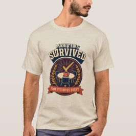 Besprechung Überlebt Retro Büro Humor Abzeichen T-Shirt