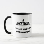 Besprechungen, ich beginne sie nur mit mir selbst tasse (Links)