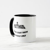 Besprechungen, ich beginne sie nur mit mir selbst tasse (Vorderseite Links)