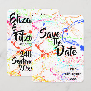 Bespritzte Hochzeit - Save The Date Einladung