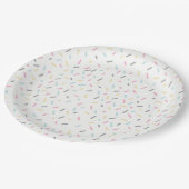 Besprühen Sie den Party-Teller (weiß) Pappteller (Schrägansicht)