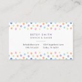 Besprühen Sie Punkt-Kuchen-Bäckerei-Visitenkarte Visitenkarte (Rückseite)