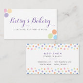 Besprühen Sie Punkt-Kuchen-Bäckerei-Visitenkarte Visitenkarte (Vorne/Hinten)