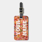 Besprüht Gepäckanhänger (Vorderseite vertikal)