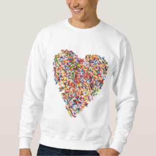 besprüht Herz Sweatshirt