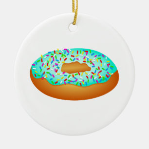 Besprüht Krapfen Keramik Ornament