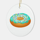 Besprüht Krapfen Keramik Ornament (Links)