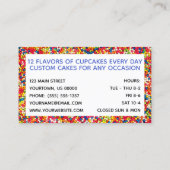 Besprüht Kuchen-Kuchen-Bäckerei-Zucker Visitenkarte (Rückseite)