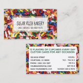 Besprüht Kuchen-Kuchen-Bäckerei-Zucker Visitenkarte (Vorne/Hinten)