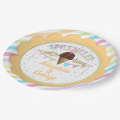 Besprüht mit Liebe-Baby-Duschen-Teller Pappteller (Schrägansicht)