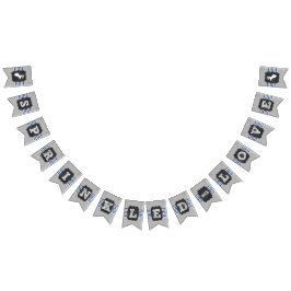 Besprüht mit Liebedollarbaby besprühen Sie, graue Wimpelkette