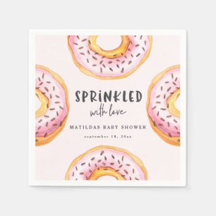 Besprüht mit Liebekrapfen-Babydusche Serviette