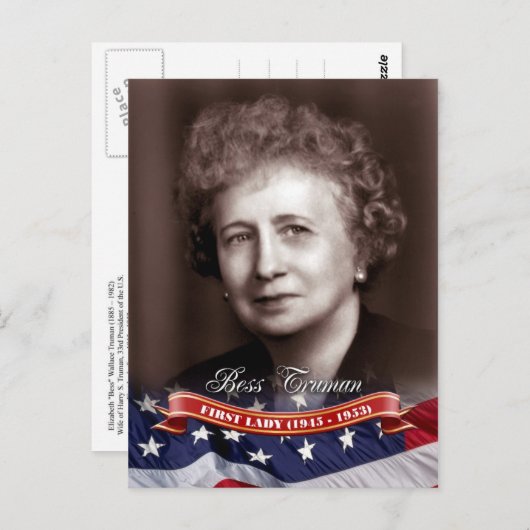 Bess Truman, First Lady of the U.S. Postkarte (Vorne/Hinten)