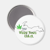 Bessemer Michigan, Weed Town U.S.A. Magnet (Vorderseite/Rückseite)