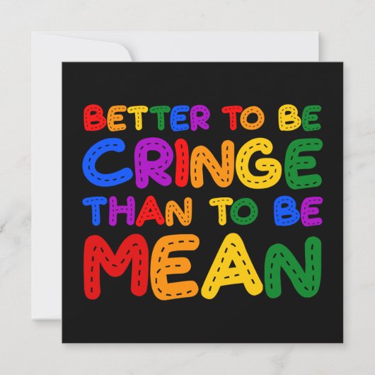 Besser, als am Rande zu sein, als Gemein zu sein Einladung (Vorderseite)