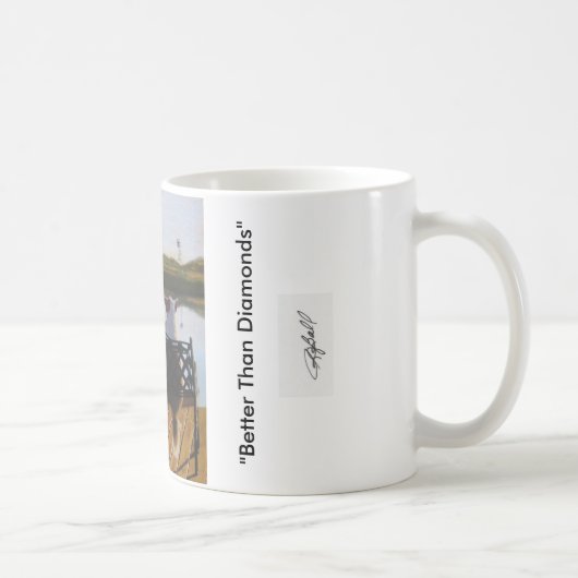 "Besser als Diamant" Kaffee-Tasse Kaffeetasse (Rechts)