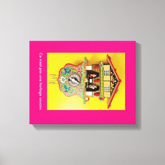 Besser als eine Kuckucksuhr? Eine gewickelte Leinw Leinwanddruck (Vorderseite)