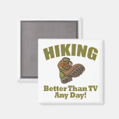 Besser als Fernsehen - Wandern Magnet (Vorderseite/Rückseite)
