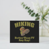 Besser als Fernsehen - Wandern Postkarte (Stehend Vorderseite)