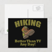 Besser als Fernsehen - Wandern Postkarte (Vorne/Hinten)