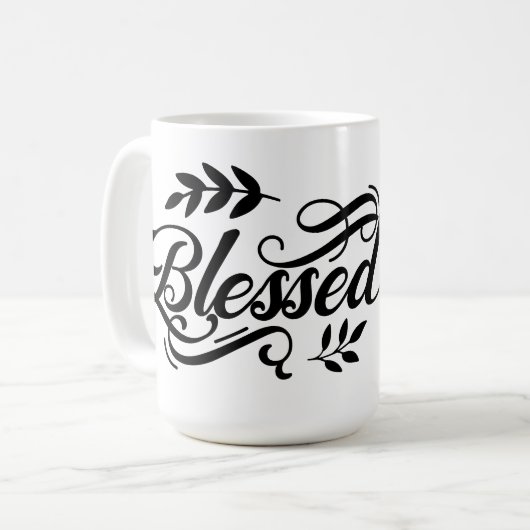 Besser als "Gesegnet" Kaffeetasse (Vorderseite Links)