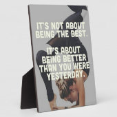 Besser als gestern - Frauenyoga Motivierend Fotoplatte (Seite)