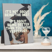 Besser als gestern - Frauenyoga Motivierend Fotoplatte (Seite)