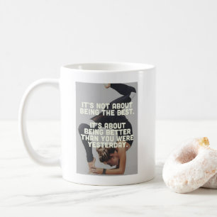 Besser als gestern - Frauenyoga Motivierend Kaffeetasse