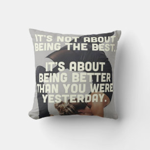 Besser als gestern - Frauenyoga Motivierend Kissen