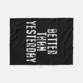 Besser als gestern Training Workout-Fit Fleecedecke (Vorderseite (Horizontal))