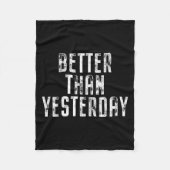Besser als gestern Training Workout-Fit Fleecedecke (Vorderseite)
