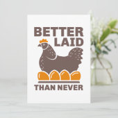 Besser als nie dankeskarte (Stehend Vorderseite)