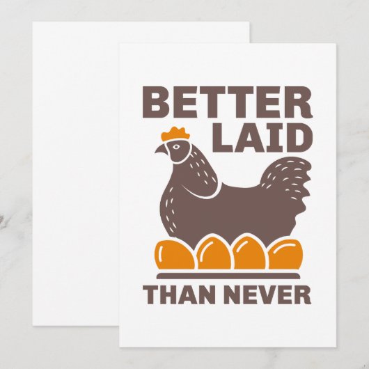 Besser als nie dankeskarte (Vorne/Hinten)