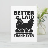 Besser als nie dankeskarte (Stehend Vorderseite)