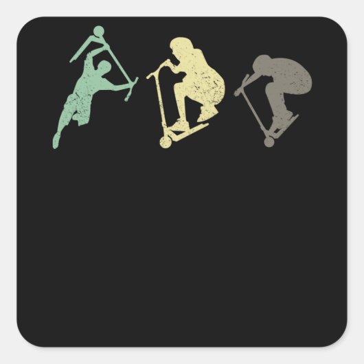 Besser als Skateboards Quadratischer Aufkleber (Vorderseite)