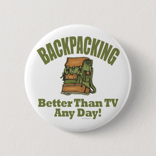Besser als TV - Backpacken Button (Vorderseite)