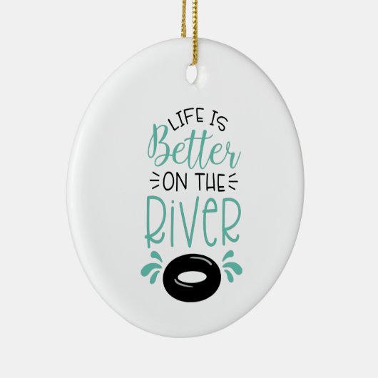 Besser am Fluss Keramik Ornament (Rechts)