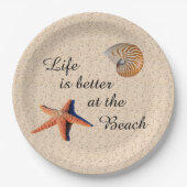 Besser am Strand Papier Plate Pappteller (Vorderseite)