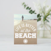 Besser am Strand Postkarte (Stehend Vorderseite)
