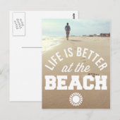 Besser am Strand Postkarte (Vorne/Hinten)